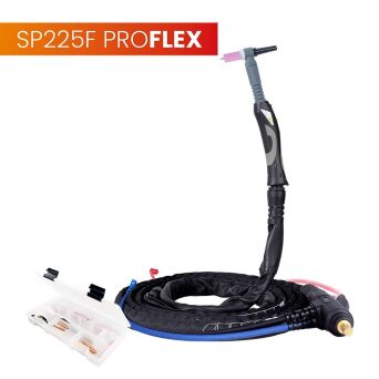 Uchwyt TIG 225F z główką SP9-70, 4m, seria ProFLEX, mini 1B, pakiet U, SK35, 30cm wężyka, Rec6