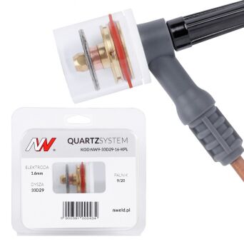 QUARTZSystem - duża soczewka dysza S, wymienne sitko 9/20 [na elektrodę 1.6mm]