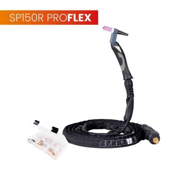 Uchwyt TIG 150R z obrotową główką SP9-90R, 4m, seria ProFLEX, 1B, pakiet U, przyłącze pasujące do FALTIG®