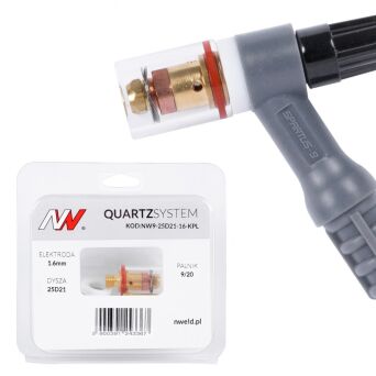 QUARTZSystem - mała soczewka dysza S, wymienne sitko 9/20 [na elektrodę 1.6mm]