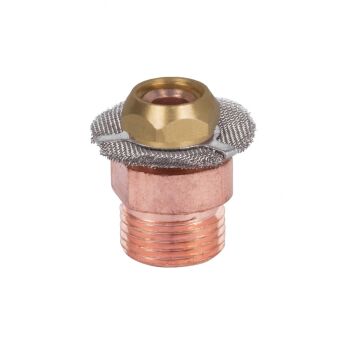 Soczewka gazowa mała kpl. z wymiennym sitkiem QUARTZSYSTEM 9/20 17/18/26  L=16mm d=2.4mm