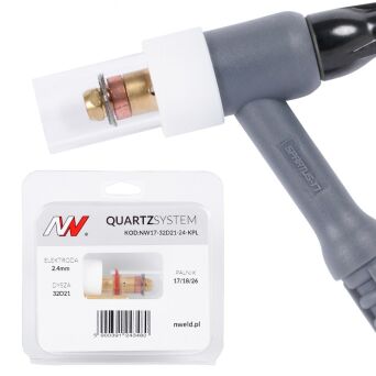 QUARTZSystem - mała soczewka dysza S, wymienne sitko 17/18/26 [na elektrodę 2.4mm]