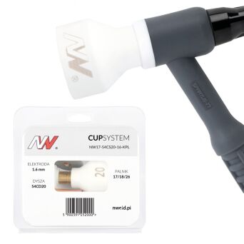 CUPSYSTEM - zestaw 17/18/26 dysza kielich #20 [na elektrodę 1.6]