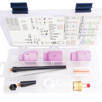 TIG BOX DUŻA SOCZEWKA 9/20 zestaw na elektrodę 2.4mm