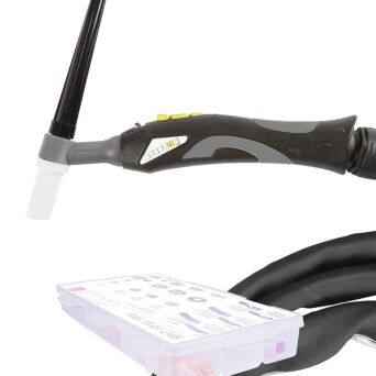 Uchwyt ręczny TIG 20 8m, seria SPARTUS Pro, mini 4B, pakiet X, z przyłączem SPARTUS®