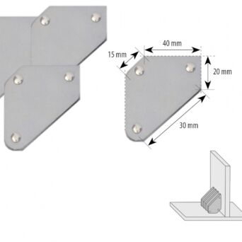 Zestaw magnesów kątowych 4szt. udźwig: 4kg
