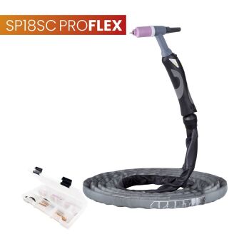 Uchwyt TIG 18SC, 4m, seria ProFLEX, 1B, pakiet U, przyłącze pasujące do KEMPPI®