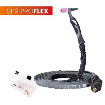 Uchwyt TIG 9, 4m, seria ProFLEX, mini 1B, pakiet U, SK35, 30cm wężyka, Rec6
