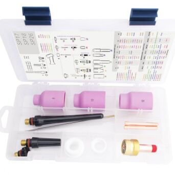 TIG BOX DUŻA SOCZEWKA 17/18/26 zestaw na elektrodę 2.4mm