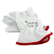 PSW-1202 ECO RĘKAWICE CAŁOSKÓRZANE - BIAŁE ROZMIAR 9 - 2