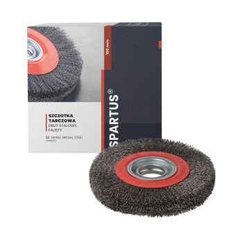 Szczotka tarczowa fi 150x25mm, drut stalowy falisty 0,3mm
