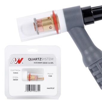 QUARTZSystem - mała soczewka dysza L 9/20 [na elektrodę 1.6mm]