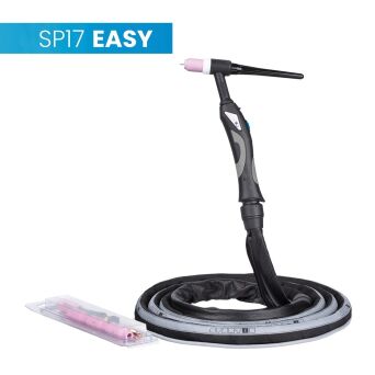 Uchwyt ręczny TIG 17 4m, seria SPARTUS Easy, mini 1B, pakiet X, z przyłączem KEMPPI® (7 pol)