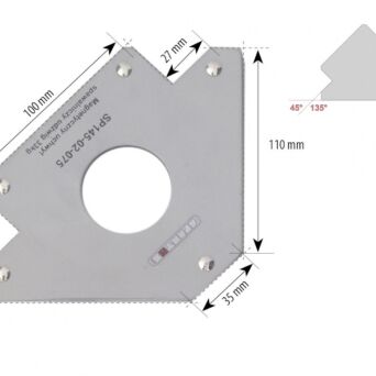 Magnetyczny uchwyt spawalniczy strzałka udźwig: 33kg
