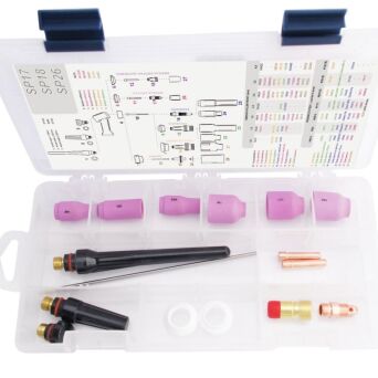 TIG BOX WERSJA KRÓTKA 17/18/26 zestaw na elektrodę 1.6mm