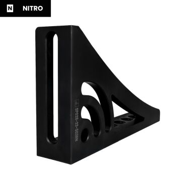 Kątownik oporowo-mocujący z regulowanym kątem obrotu  276x95x500mm prawy azotowany