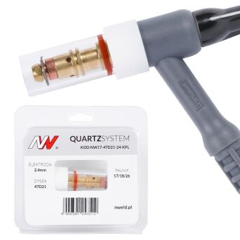 QUARTZSYSTEM - mała soczewka dysza L, wymienne sitko 17/18/26 [na elektrodę 2.4mm]