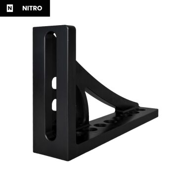 Kątownik oporowo-mocujący z regulowanym kątem obrotu 276x95x500mm lewy azotowany