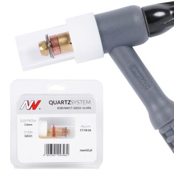 QUARTZSystem - mała soczewka dysza S, wymienne sitko 17/18/26 [na elektrodę 1.6mm]