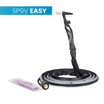 Uchwyt TIG 9V, 4m, seria Easy,  sterowanie w rękojeści, pakiet X, SK35, 30cm wężyk, Rec6