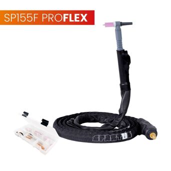 Uchwyt TIG 155F z główką SP9-70, 4m, seria ProFLEX, 1F, pakiet U, przyłącze pasujące do FALTIG®