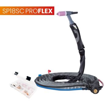 Uchwyt TIG 18SC, 4m, seria ProFLEX, 1B, pakiet U, SK35, 30cm wężyka, Rec6