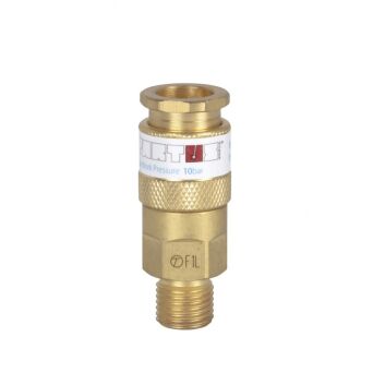 Szybkozłączka przypalnikowa - gniazdo z gwintem zew. G 1/4''RH (tlen)