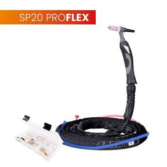 Uchwyt TIG 20, 4m, seria ProFLEX, mini 1B, pakiet U, przyłącze pasujące do KEMPPI®