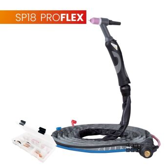 Uchwyt TIG 18, 4m, seria ProFLEX, 1B, pakiet U, SK35, 30cm wężyka, Rec6