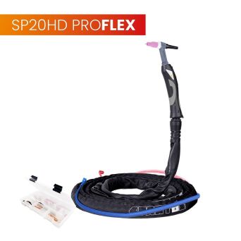 Uchwyt TIG 20HD, 4m, seria ProFLEX, mini 1B, pakiet U, przyłącze pasujące do ESAB®