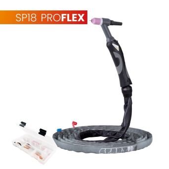 Uchwyt TIG 18, 4m, seria ProFLEX, 1B, pakiet U, przyłącze pasujące do ESAB®